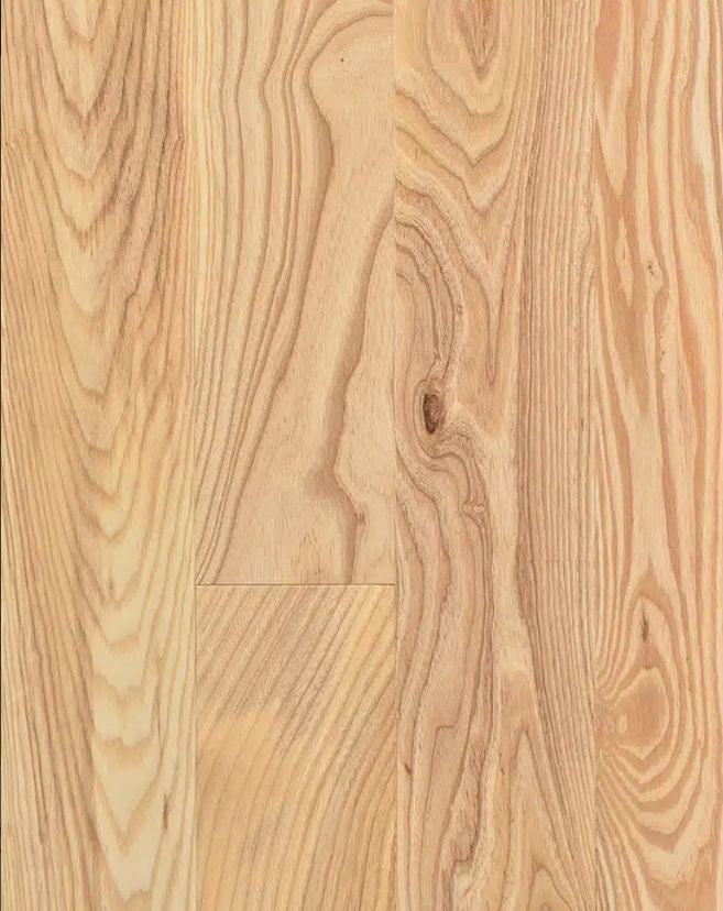 Superior Ash Engineered Natural Wire Brushed 5 3/16" x 3/4" 10% Matte Sheen Heritage Grade