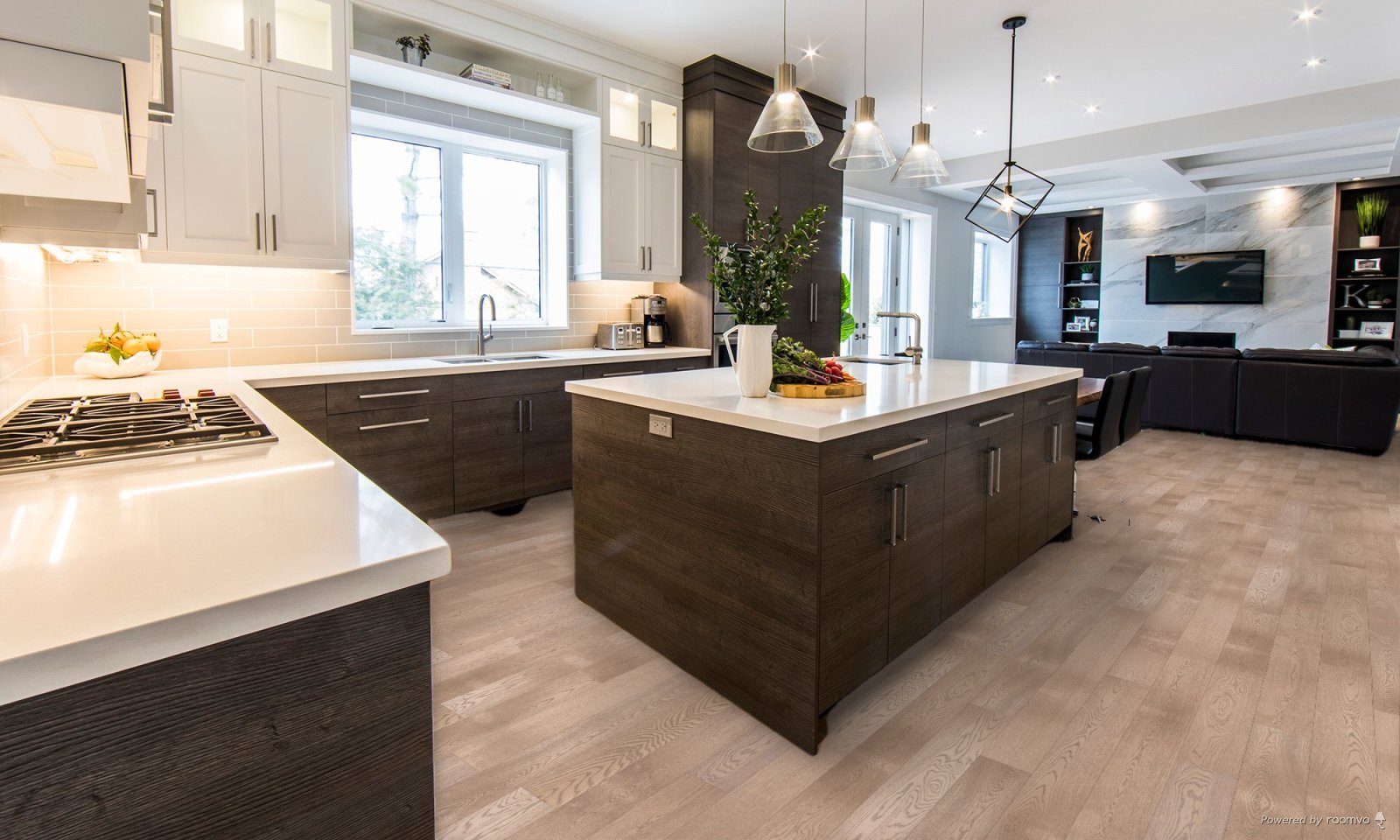 Fuzion Bistro Collection Oak Morchello 5" x 3/4"(18mm) x RL,Wirebrushed