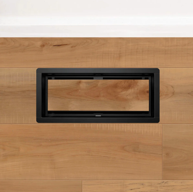 Davente Drop-In Top Flush Mount Floor Vent (Black)
