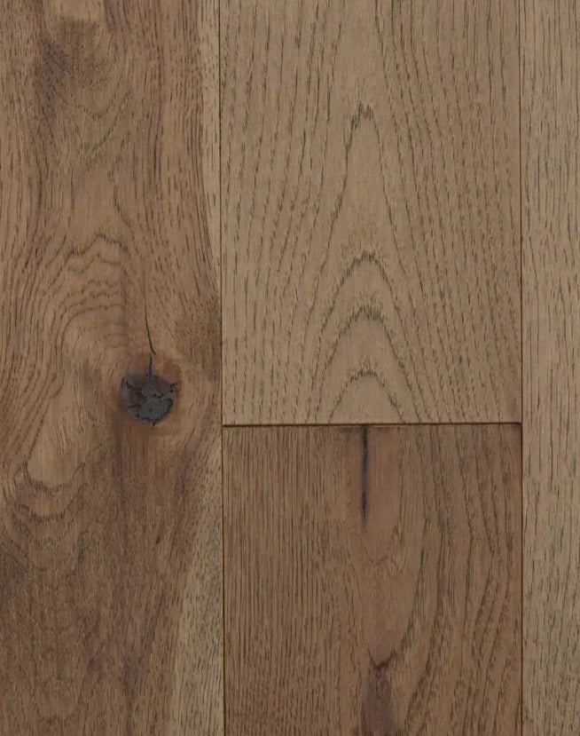 Superior Enhanced Hickory Engineered Feather Wire Brushed 6" x 3/4" 10% Matte Sheen Heritage Grade