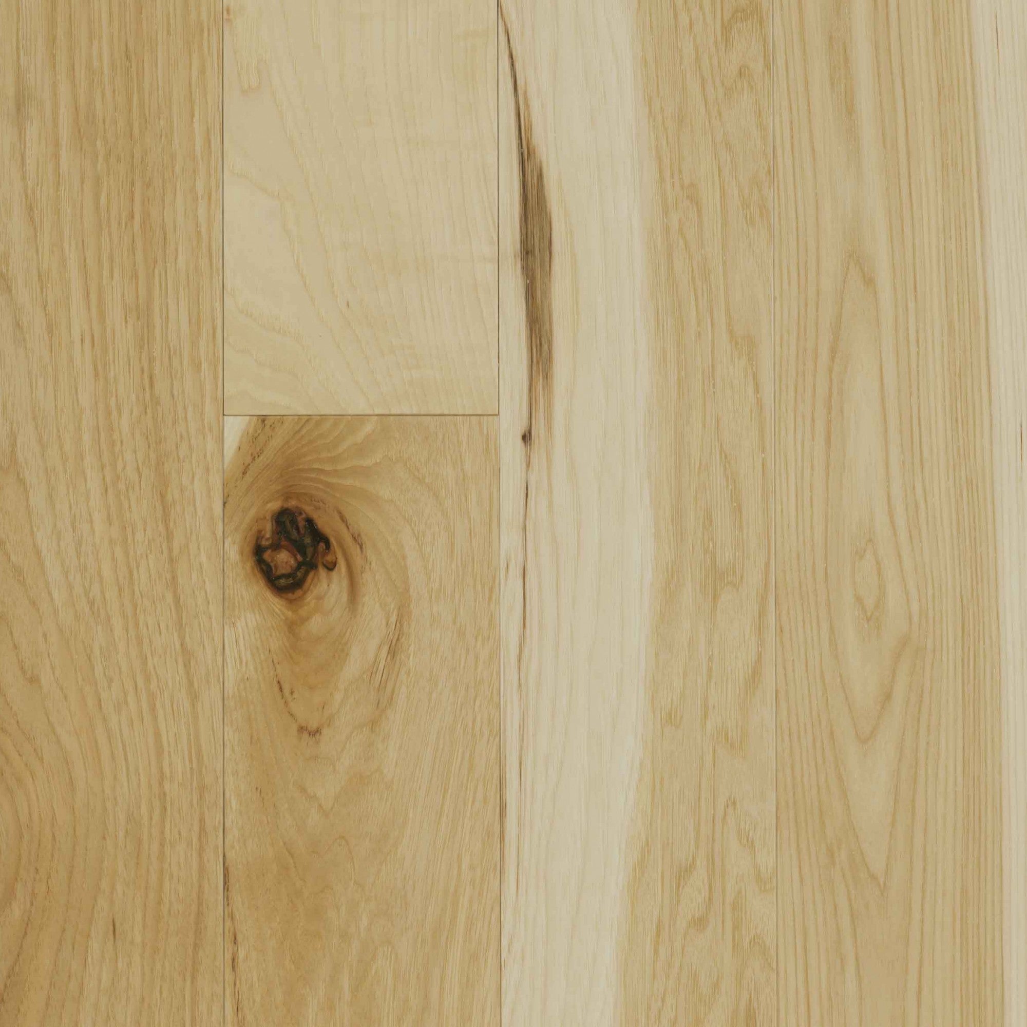 Vintage Northern Solid Sawn Hickory Natural Smooth 5" x 3/4" Pearl Low Sheen Character Grade