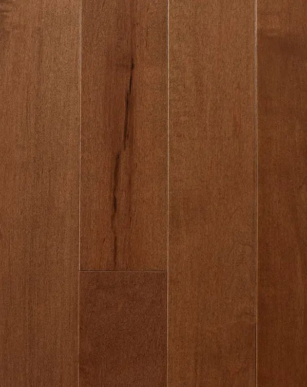 Superior Maple Solid Cinnamon Smooth 4 1/4" x 3/4" 25% Low Sheen Select Grade