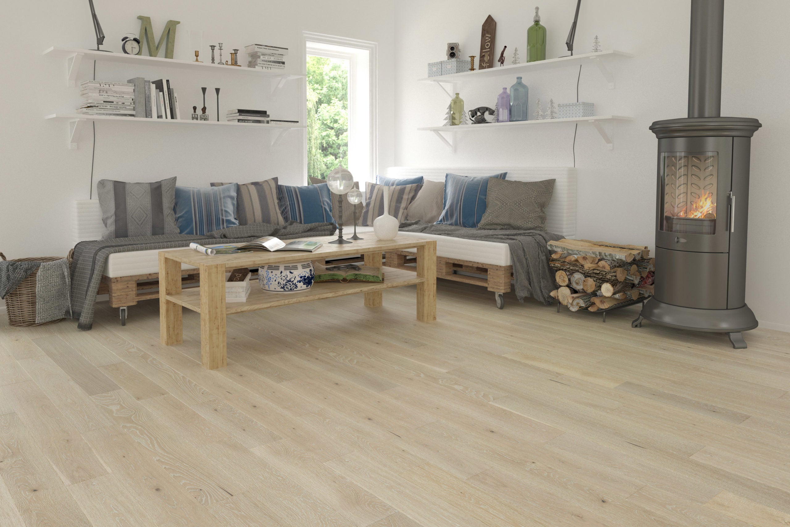 Savannah Millcreek + European White Oak Brushed Linen 5" x 3/4" x R/L to 86"