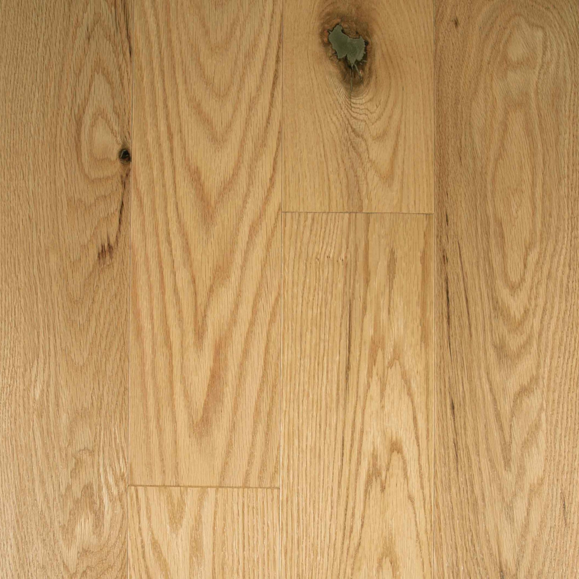 Vintage Solid Pioneered Red Oak Natural Sculpted 4 1/4" x 3/4" UVF Character Grade