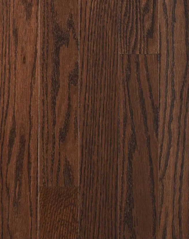 Superior Red Oak Solid Umber Smooth 4 1/4" x 3/4" 25% Low Sheen Premier Grade