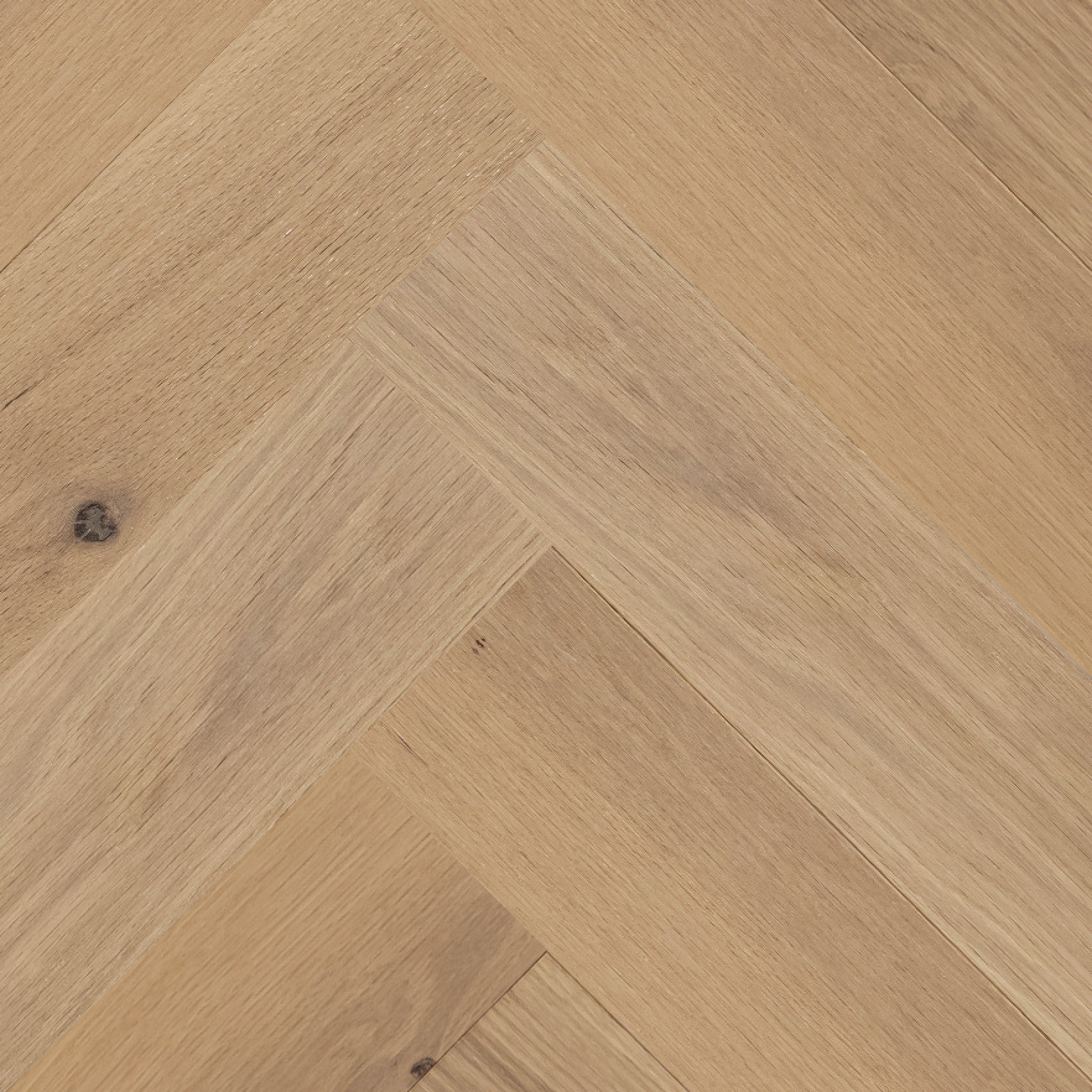 Vintage Northern Solid Sawn White Oak Alabaster Smooth Herringbone 5" x 30" UVF Character Grade