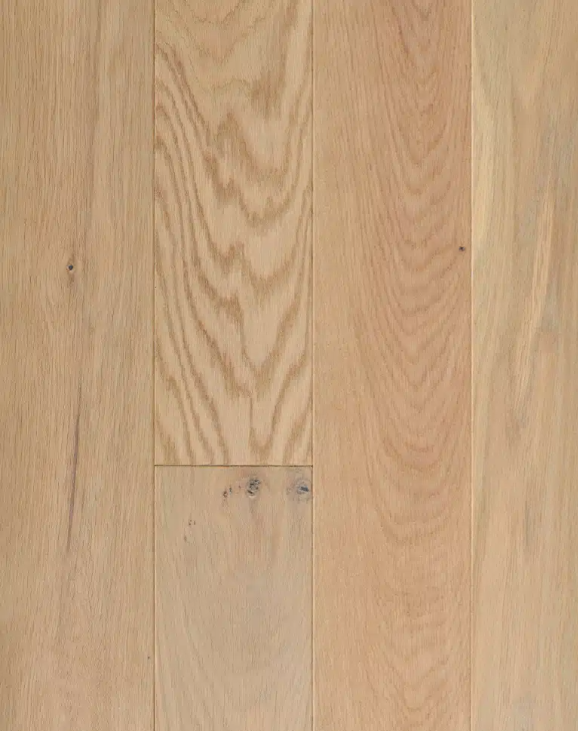 Superior White Oak Engineered Almond Smooth 5 3/16" x 3/4" 5% Matte Sheen Heritage Grade