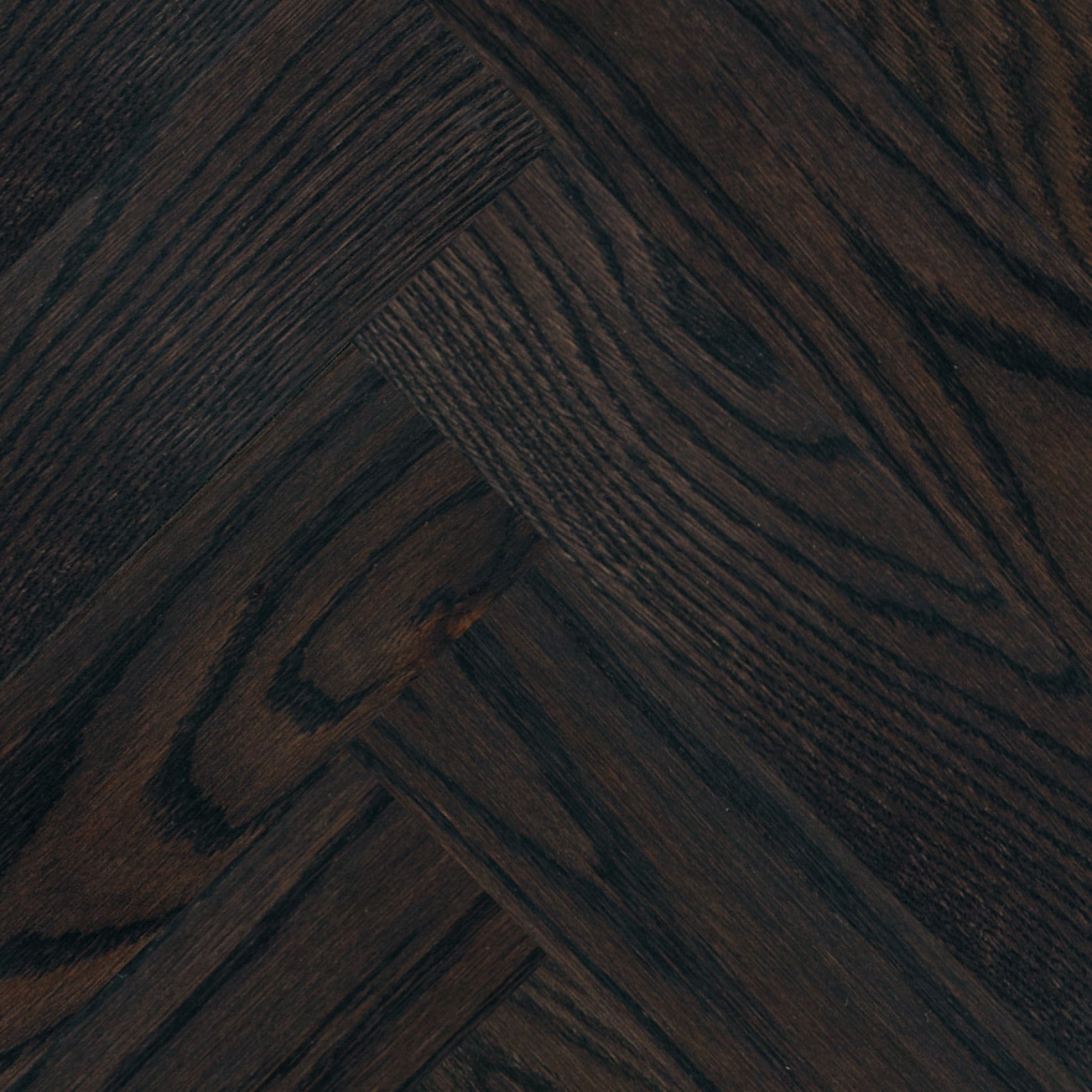 Vintage Northern Solid Sawn White Oak Baroque Smooth Herringbone 5" x