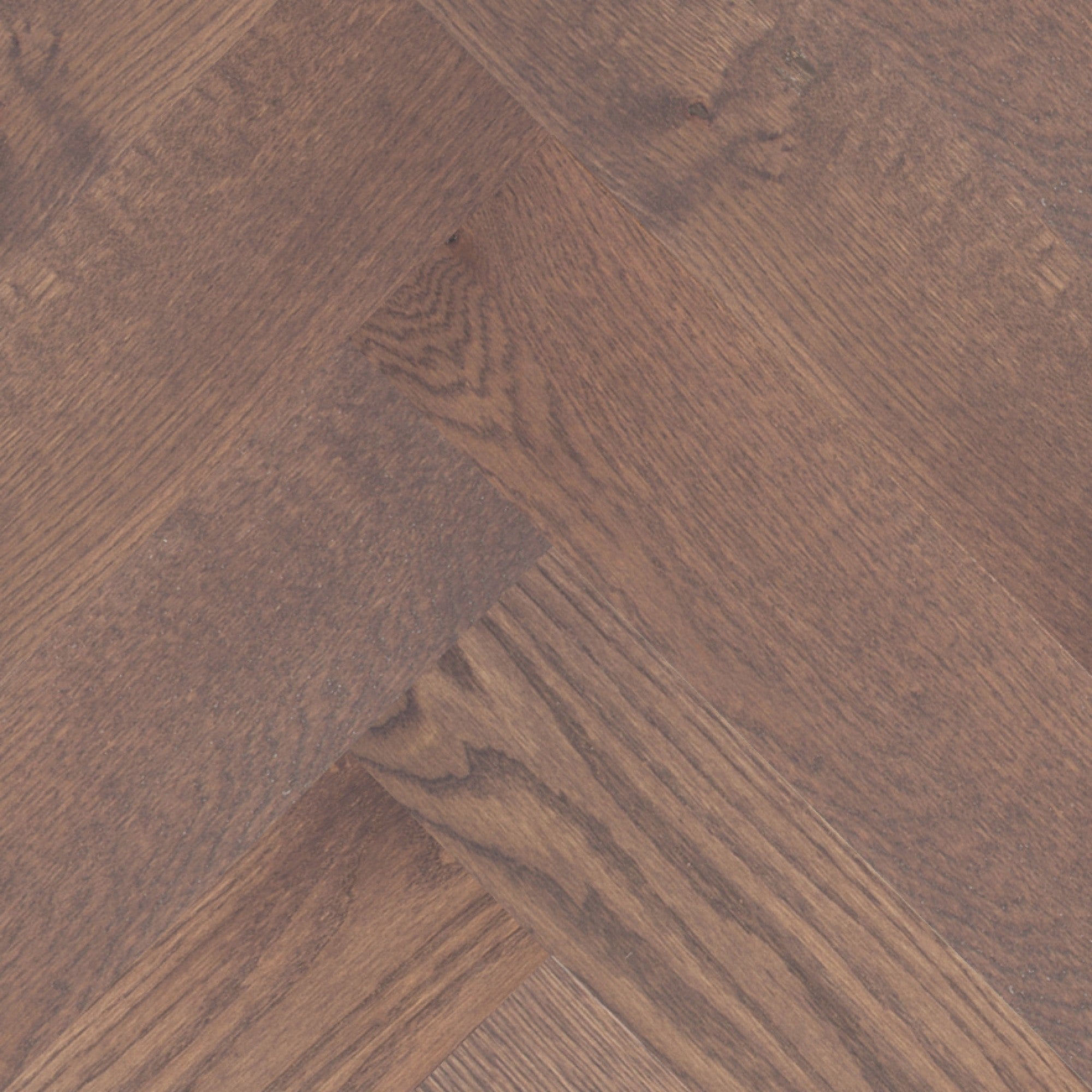 Vintage Northern Solid Sawn White Oak Bauhaus Smooth Herringbone 5" x 30" Pearl Low Sheen Character Grade