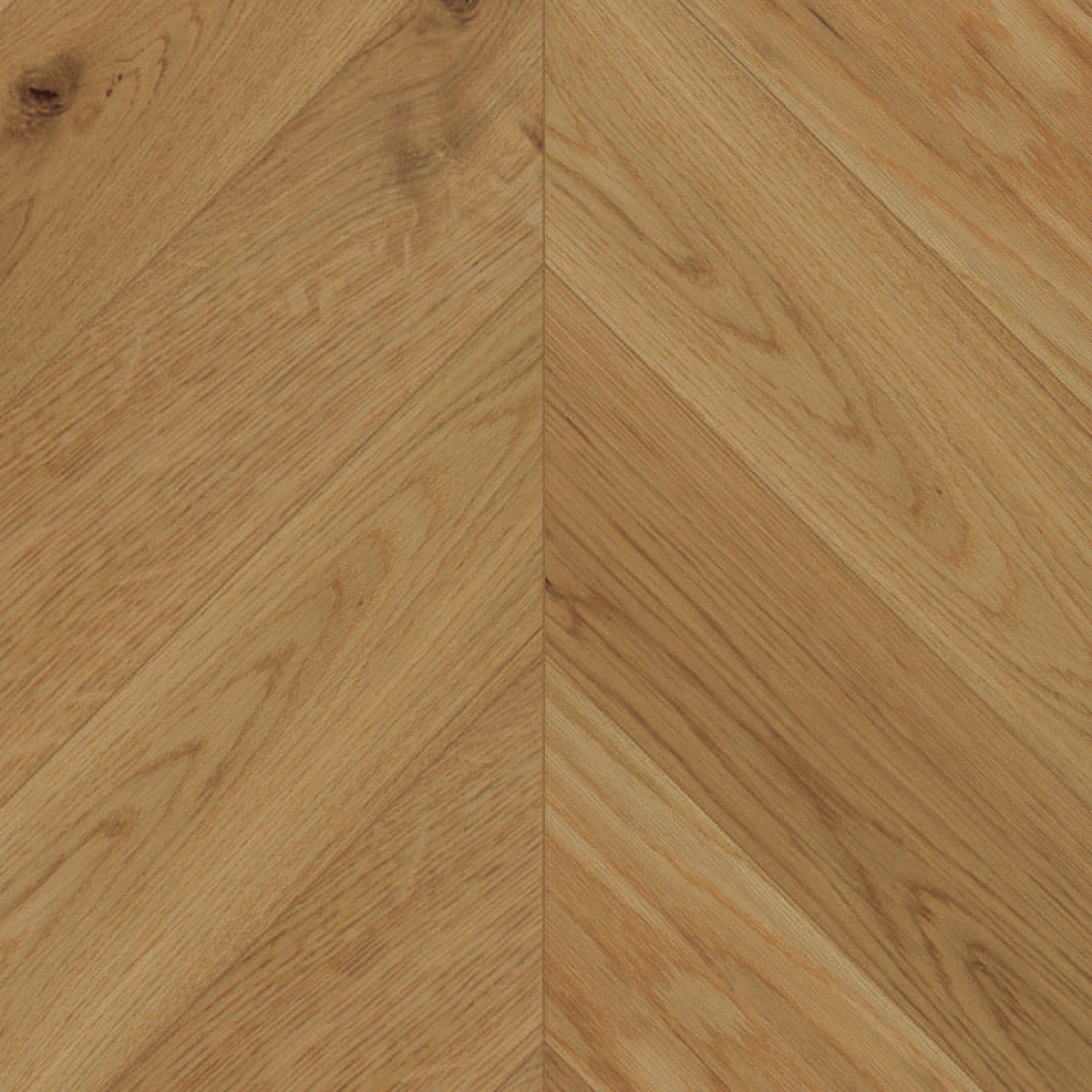 Vintage Northern Solid Sawn White Oak Natural Smooth Chevron 5" x 24.4" UVF Character Grade