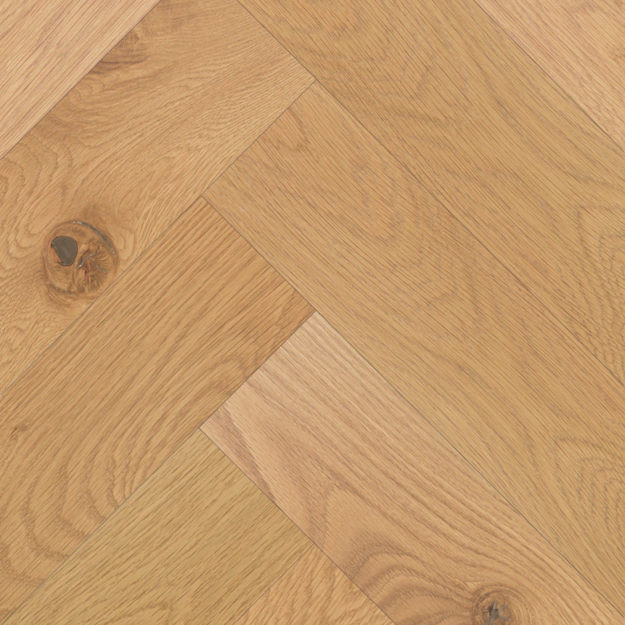 Vintage Northern Solid Sawn White Oak Safari Smooth Herringbone 5" x 30" UVF Character Grade
