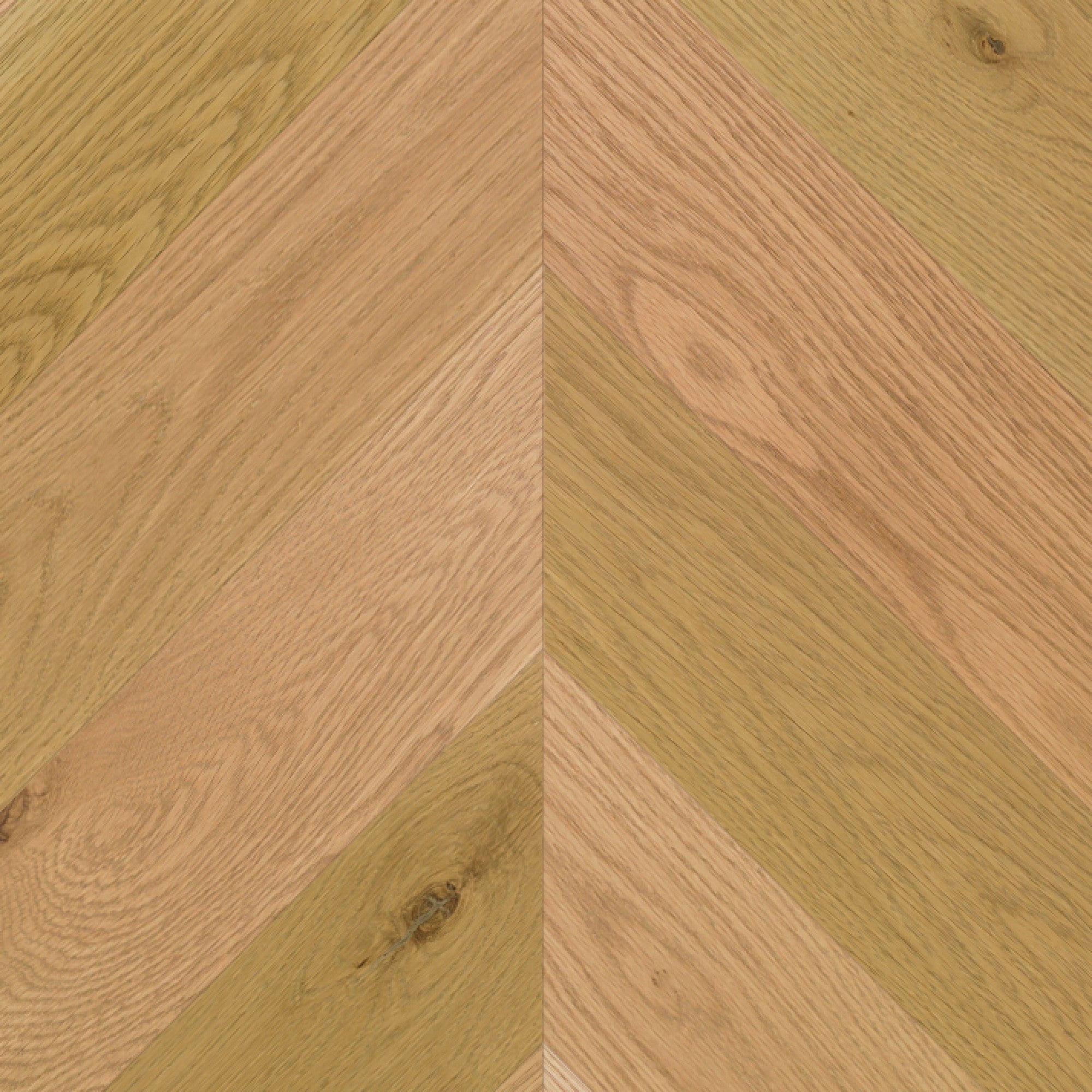 Vintage Northern Solid Sawn White Oak Safari Wirebrushed Chevron 5" x 24.4" UVF Character Grade