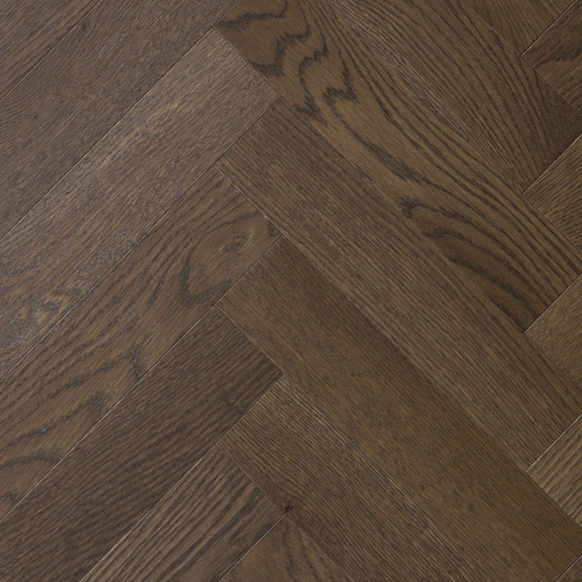 Vintage Northern Solid Sawn White Oak Thatch Smooth Herringbone 3 1/4" x 14.68" UVF Select V Grade