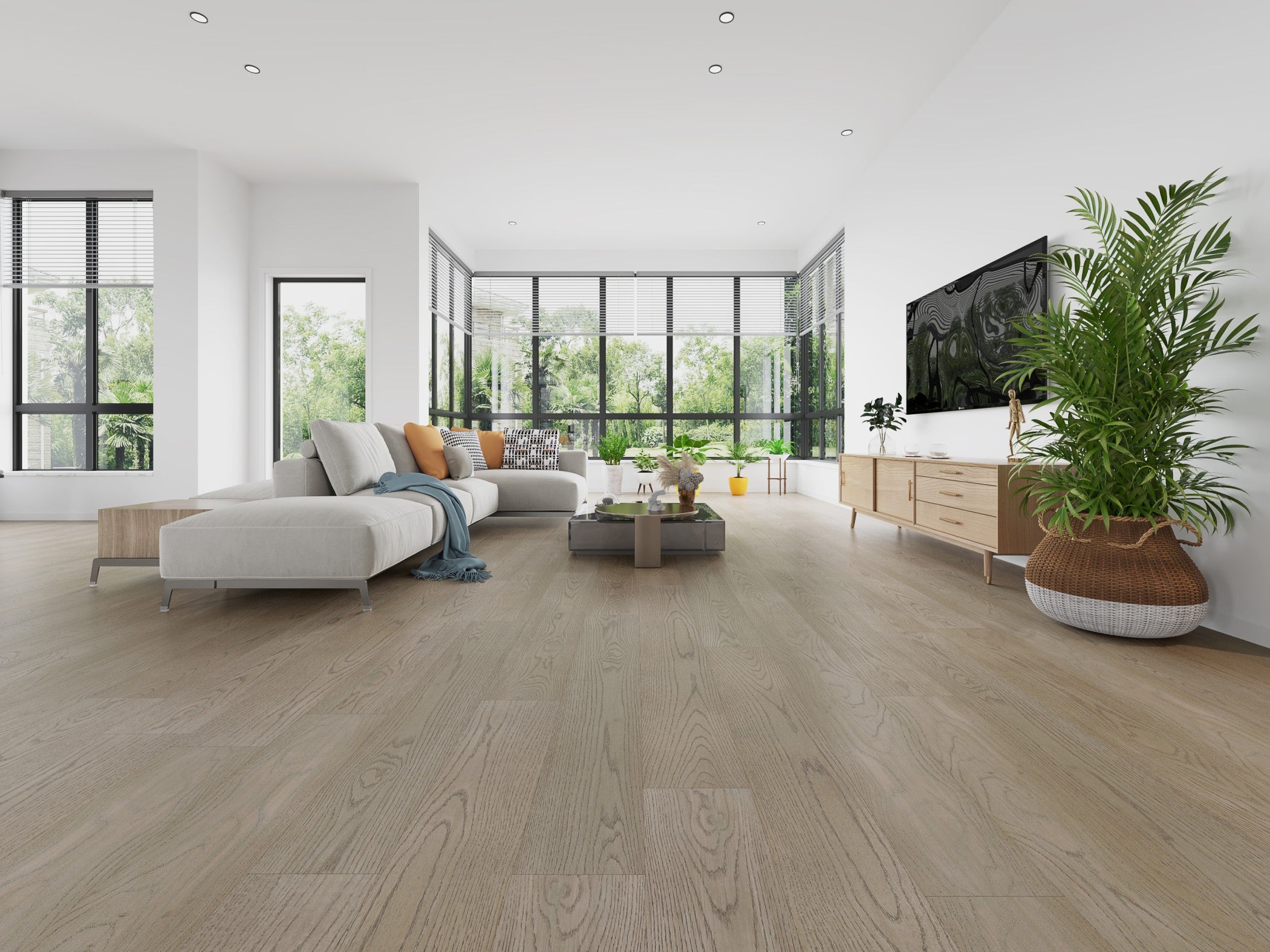 Vidar American Oak Sky 3/4" (18mm) x 7" (3mm) Wire Brushed Character (ABCD)