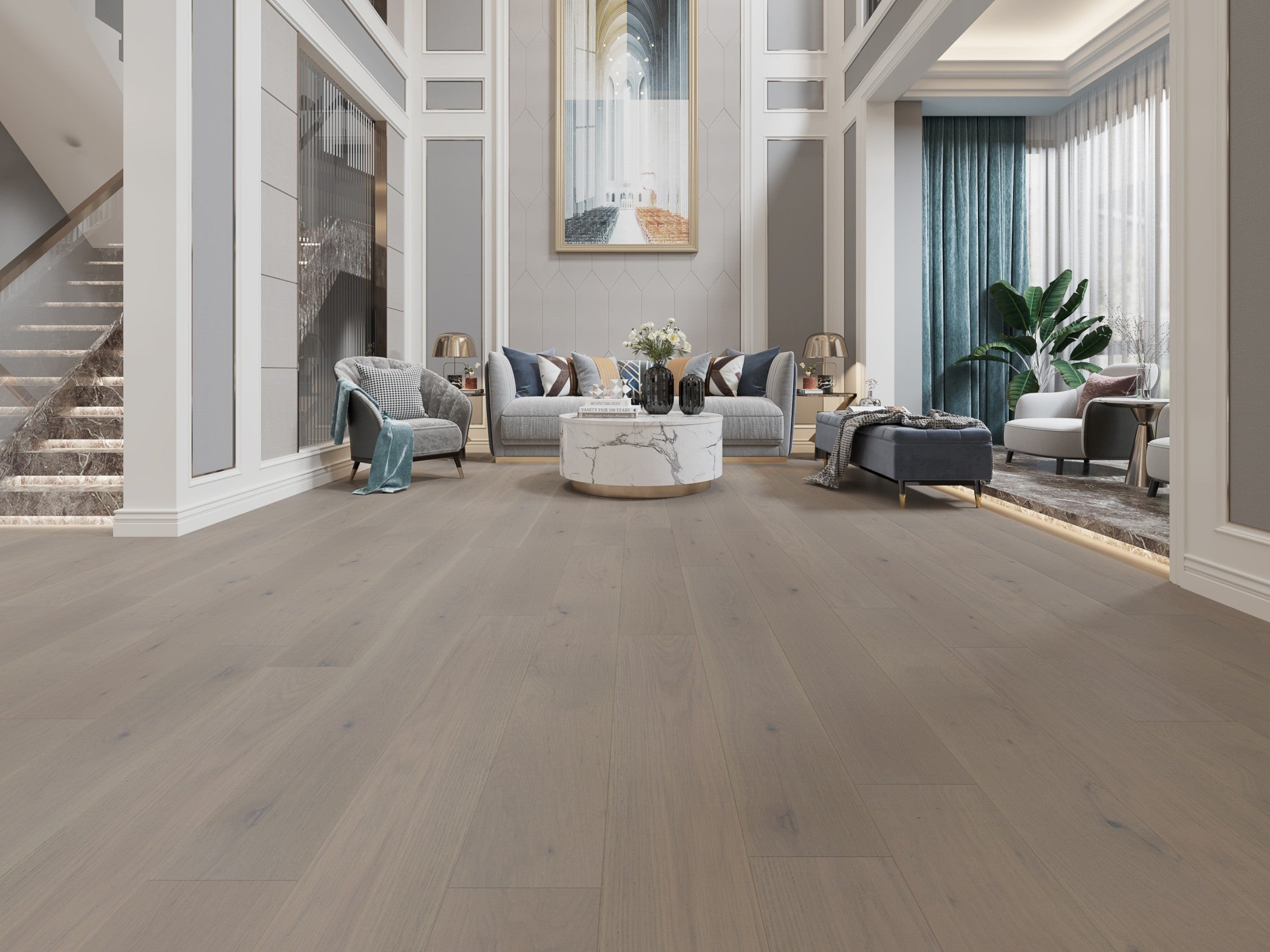 Vidar American Oak Fortino 3/4" (18mm) x 6" (2mm) Wire Brushed Select & Better (AB)