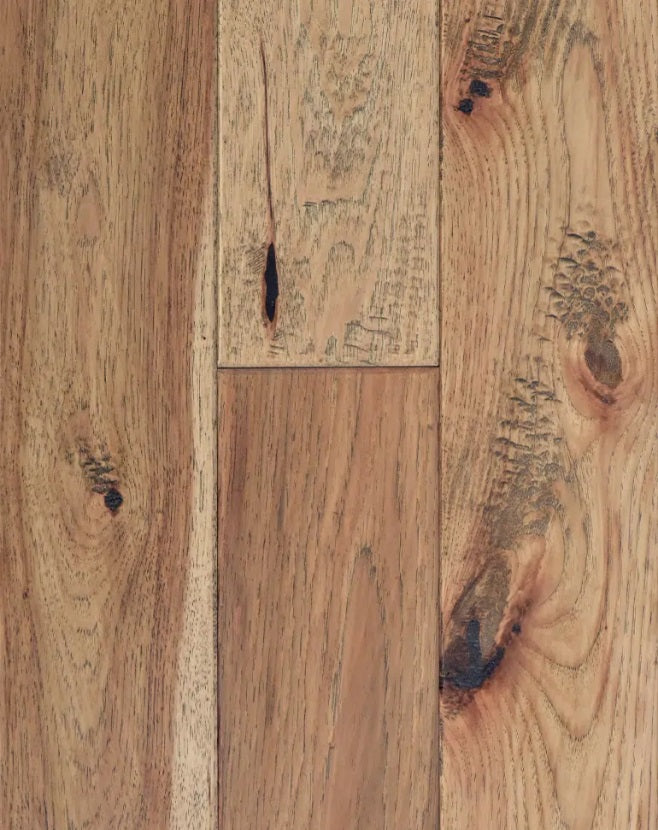 Superior Enhanced Hickory Engineered Biscotti Hand Scraped 7" x 3/4" 10% Matte Sheen Heritage Grade