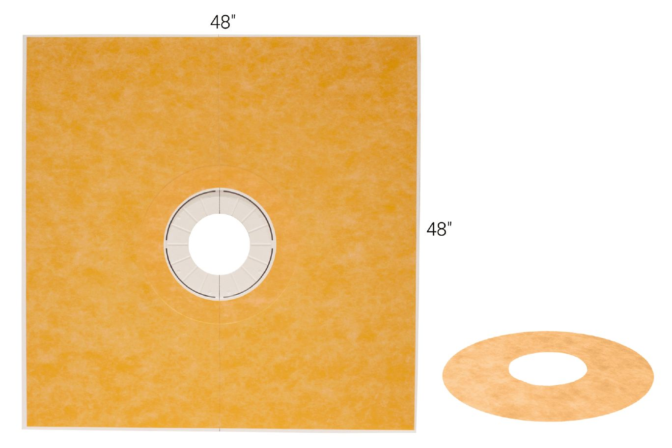 Schluter Kerdi-Shower-Tray-Thin 48" X 48" Center Drain