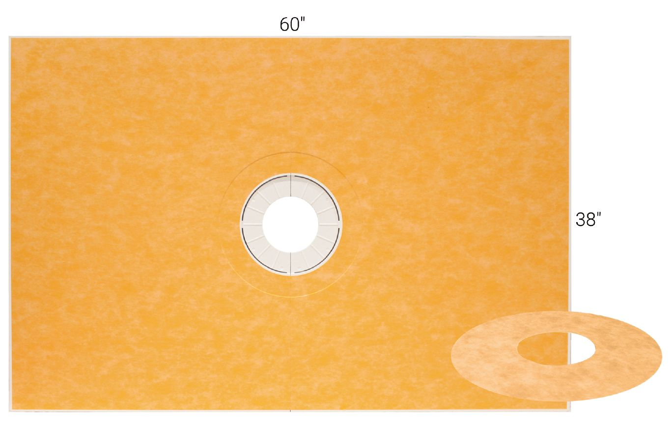 Schluter Kerdi-Shower-Tray 38" X 60" Center Drain