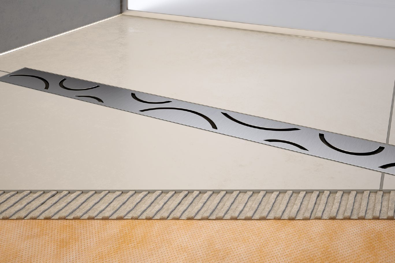 Schluter Kerdi-Shower-Linear Tray 36" x 55" Side Drain