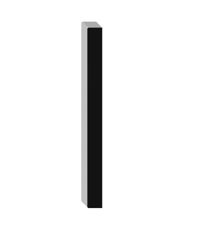MDF Flat (Square) Baseboard 1/2” x 5 3/8" x 12'