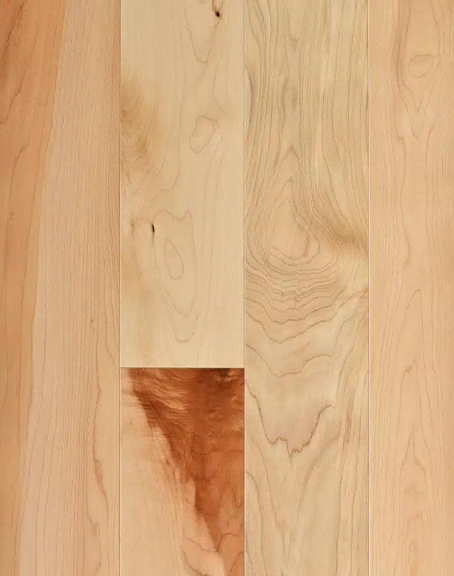 Superior Maple Solid Natural Smooth 4 1/4" x 3/4" 25% Low Sheen Select Grade