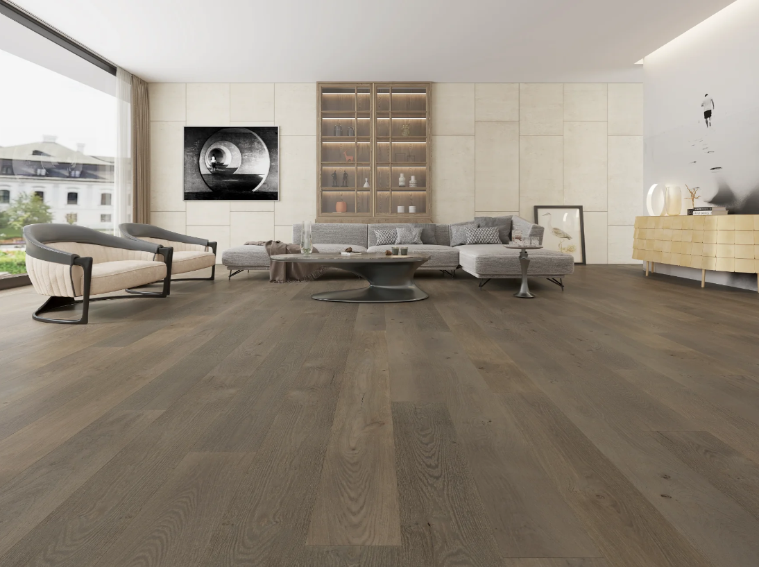 BiYork Nouveau 7 Bespoke European Oak Wire Brushed Barcelona Noon (C) 7 1/2" x 3/4" (18 mm)