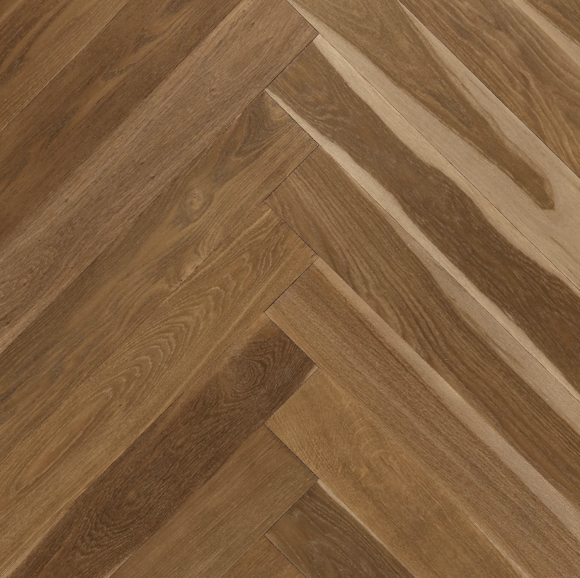 BiYork Nouveau 7 Bespoke European Oak Herringbone Wire Brushed Hidden Cabin (C) 5" x 3/4" (18 mm)