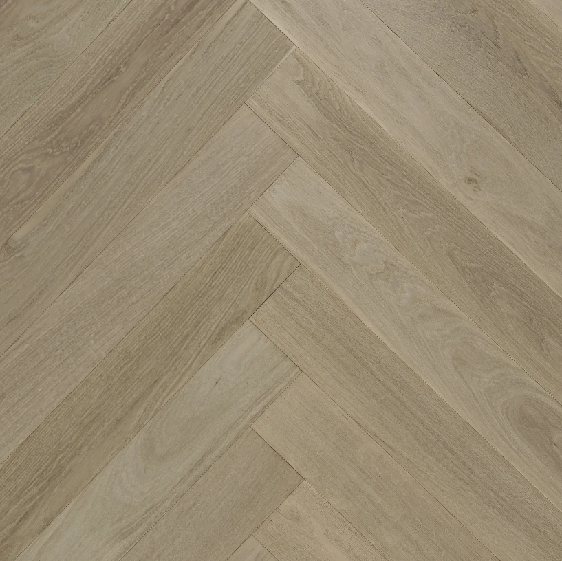 BiYork Nouveau 7 Bespoke European Oak Herringbone Wire Brushed Rooftop Loft (C) 5" x 3/4" (18 mm)