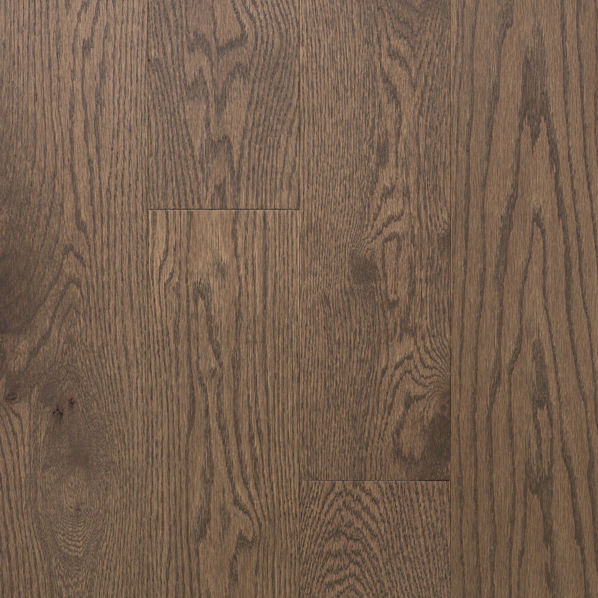 Vintage Northern Solid Sawn Red Oak Brownstone Wirebrushed 6 1/2" x 3/4" UVF Character Grade