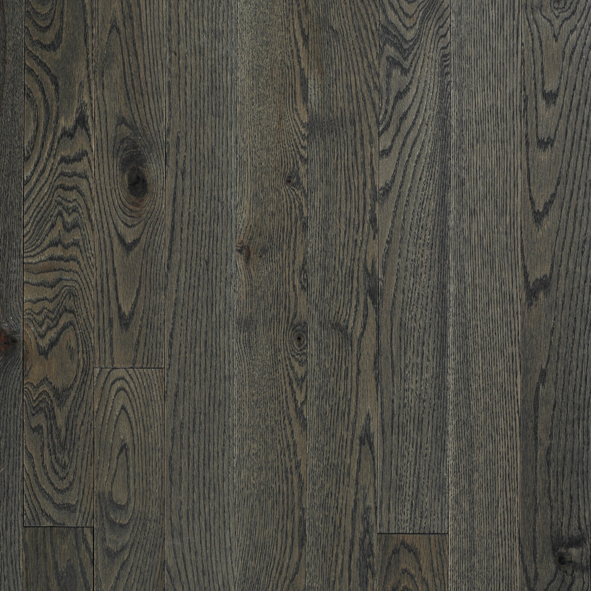 Vintage Northern Solid Sawn Red Oak Pewter Wirebrushed 7 3/4" x 3/4" UVF Character Grade