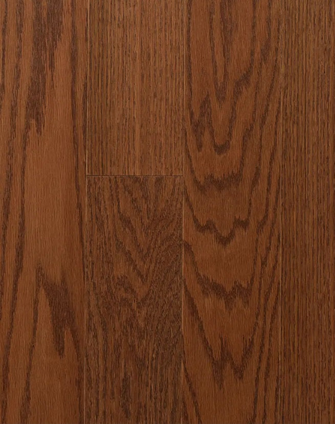 Superior Red Oak Engineered Praline Wire Brushed 5 3/16" x 3/4" 10% Matte Sheen Premier Grade