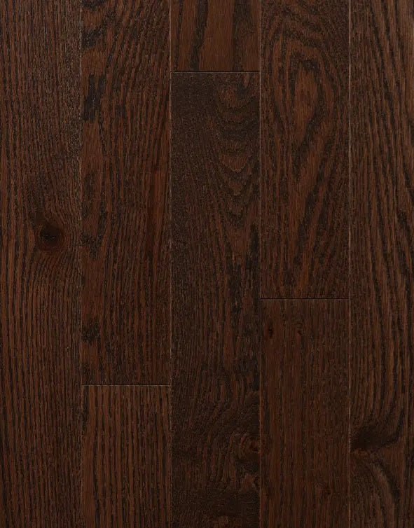 Superior Red Oak Solid Umber Wire Brushed 3 1/4" x 3/4" 10% Matte Sheen Heritage Grade