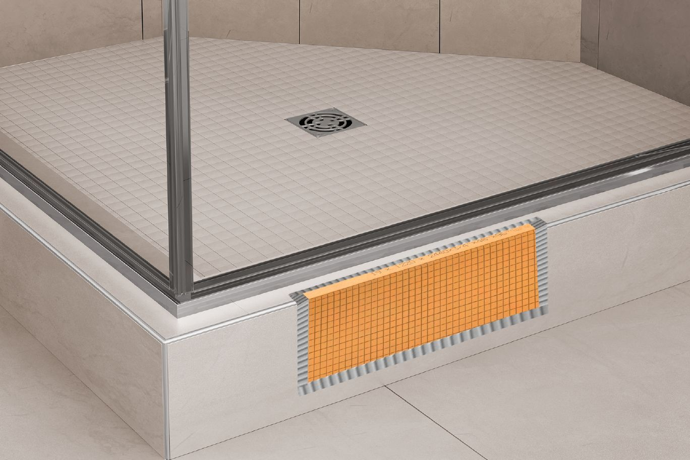 Schluter Kerdi-Board-Sc Curb 48" X 6" X 4-1/2"