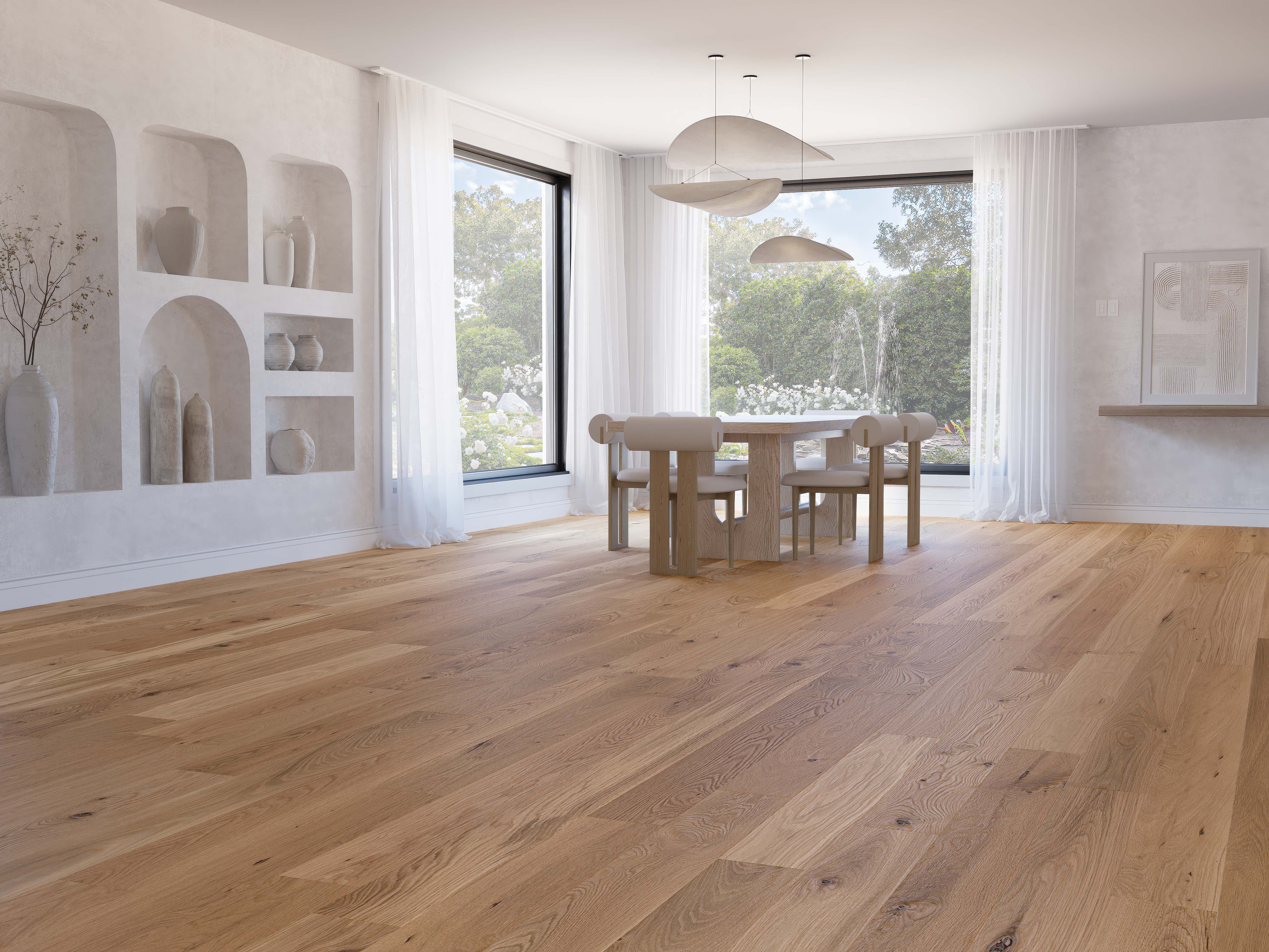 Mirage Blanc Collection White Oak Natural Brushed Character 5" x 3/4" TruBalance