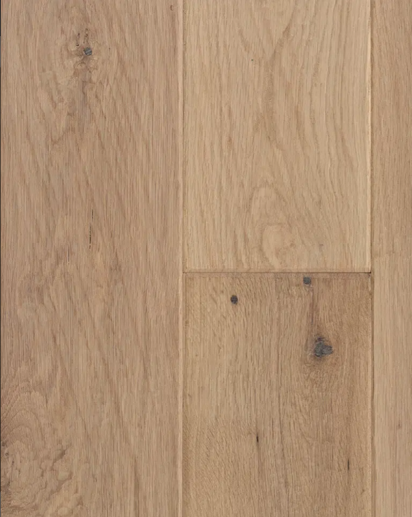 Superior Enhanced White Oak Engineered Yukon White Hand Scraped 7" x 3/4" 10% Sheen Heritage Grade