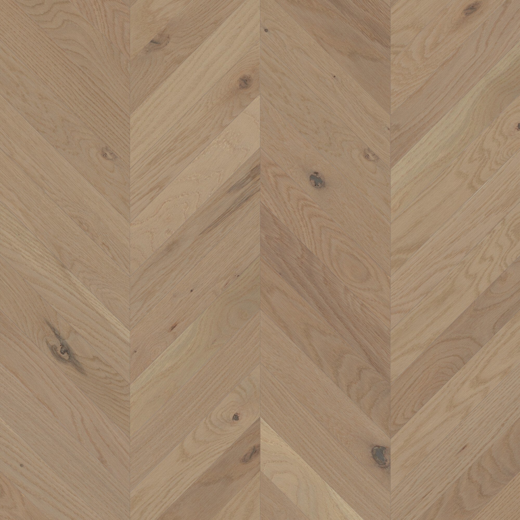 Mirage Blanc Collection White Oak Stardust Brushed Chevron Character 5" x 3/4" TruBalance