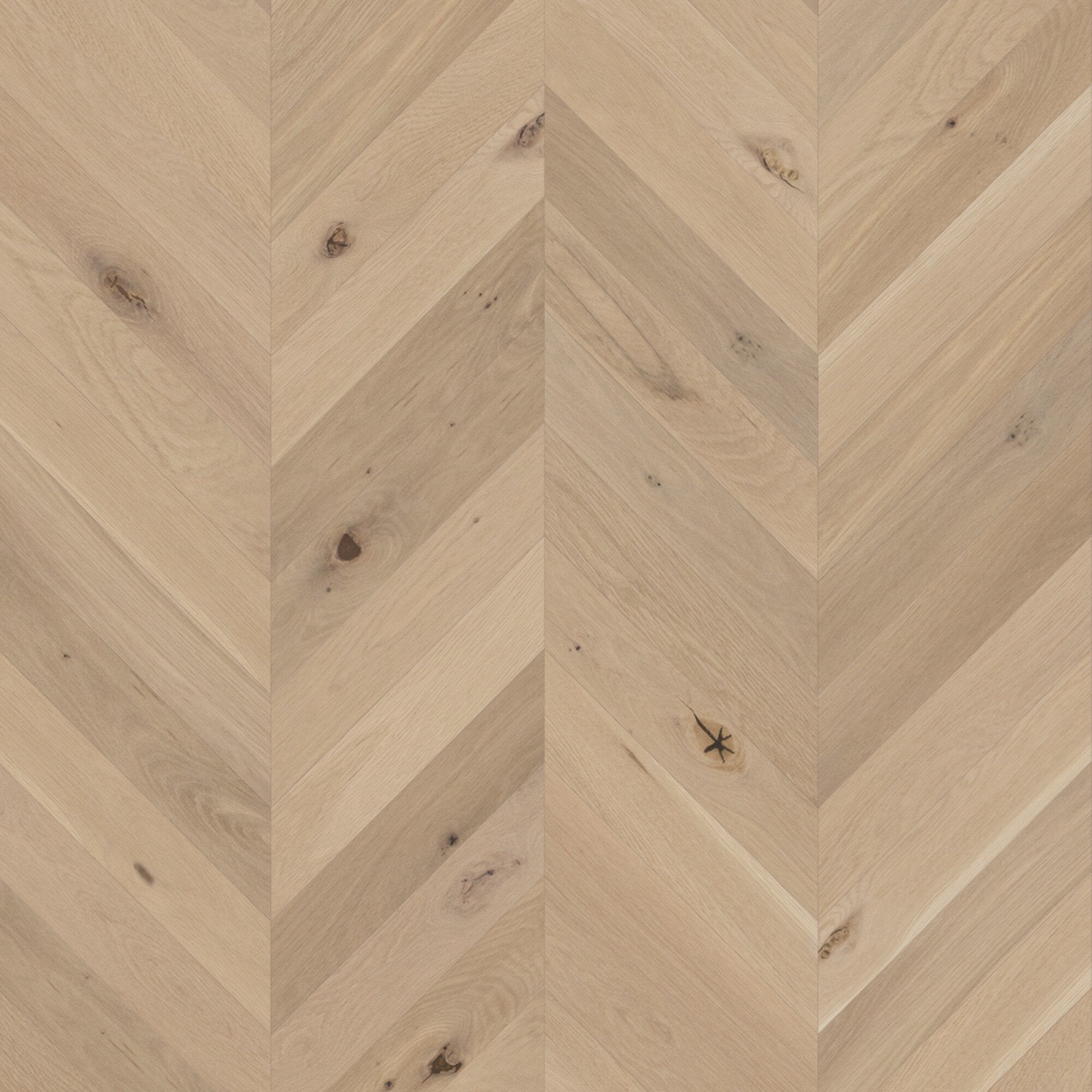 Mirage Blanc Collection White Oak White Mist Brushed Chevron Character 5" x 3/4" TruBalance