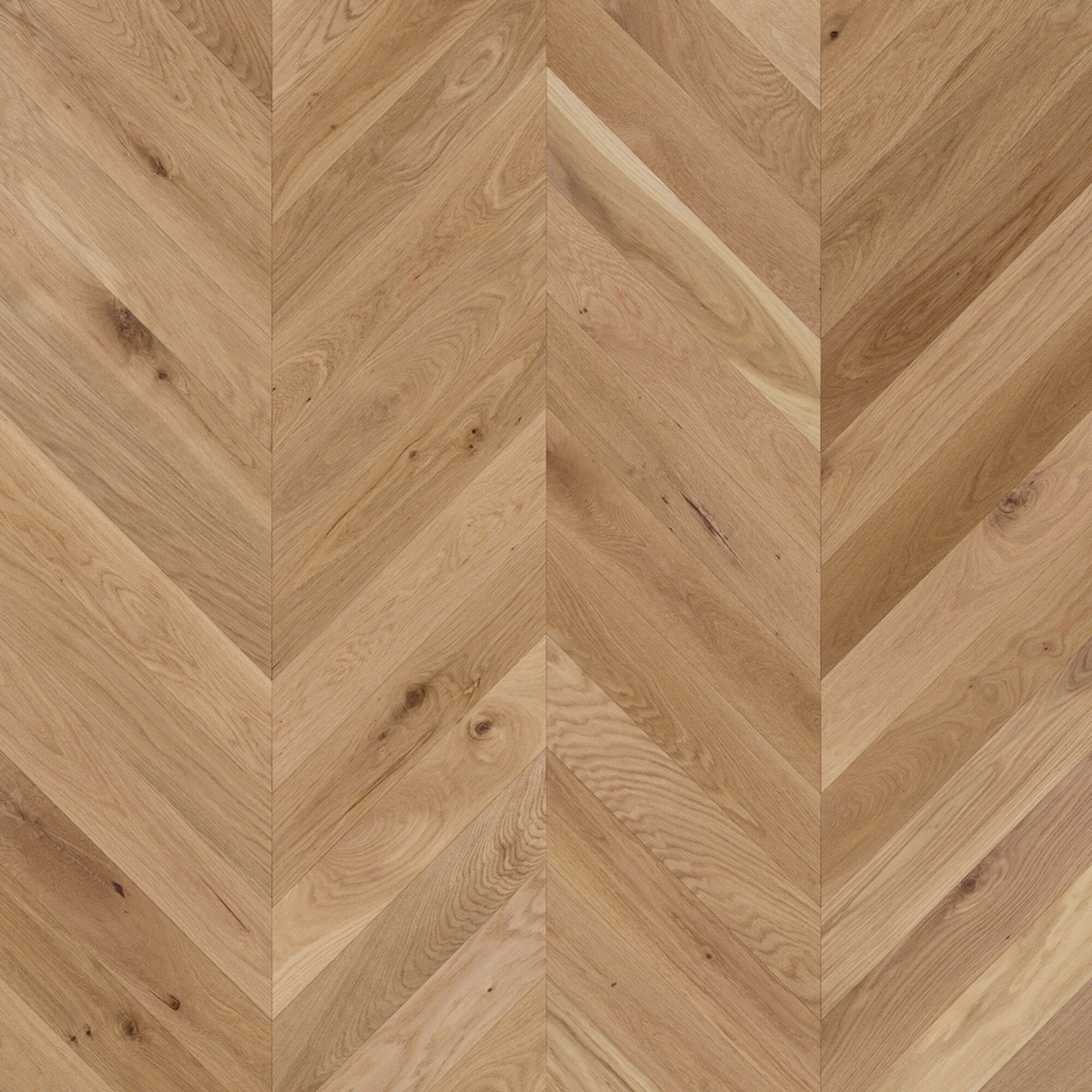 Mirage Blanc Collection White Oak Natural Brushed Chevron Character 5" x 3/4" TruBalance