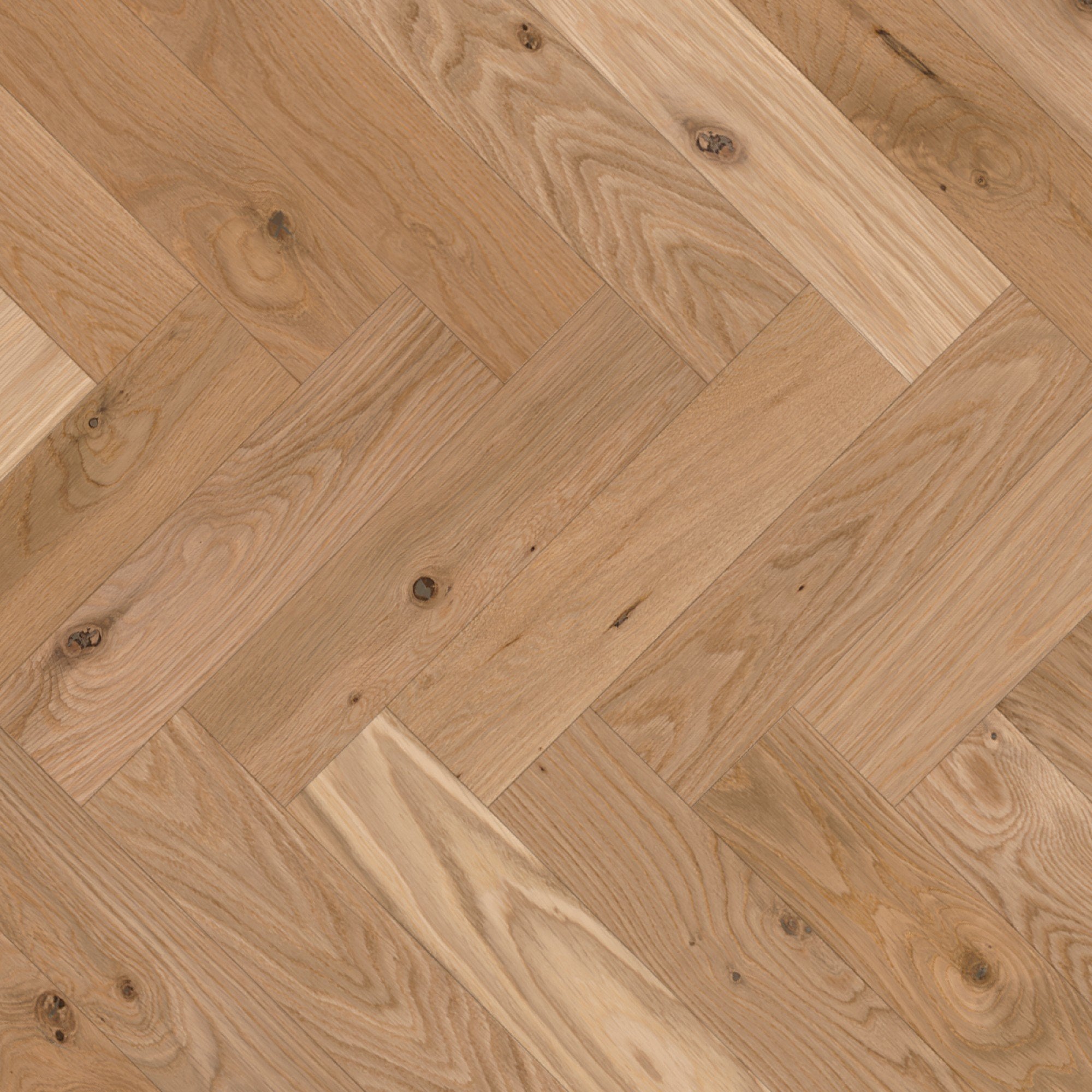 Mirage Blanc Collection White Oak Natural Brushed Herringbone Character 5" x 9/16" TruBalance Lite
